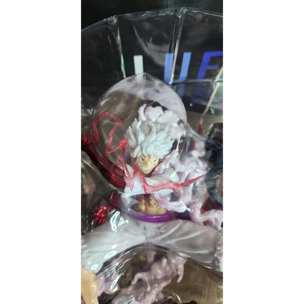 One‎ Piece Luffy Gear 5 Figure Sun God Nika Lightning PVC Statue 11
